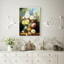 Painting By Numbers Kit DIY Pot Flower Hand Painted Canvas Oil Art Picture