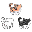 Cartoon Brooch Enamel Pin Metal Cute Collar Wild Cartoon Tiger Squatting BacA6O9