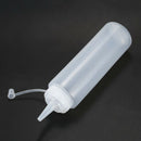4X Clear White Plastic Squeeze Sauce Ketchup Cruet Oil Bottles 8oZ