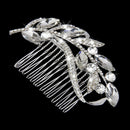 Leaves rhinestone hair comb bride jewelry