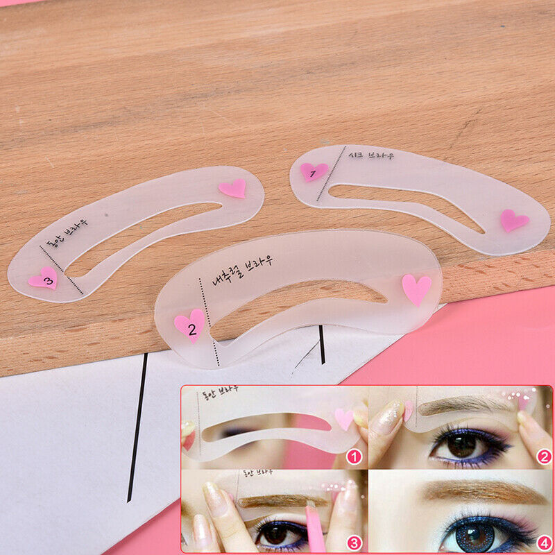 3X/Set Eyebrow Mold Makeup Cosmetic Tools Thrush Card Artifact Aid Accessorie Gn