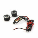 White 2 LED Flashlight Strobe warning light strobe light brake 3W