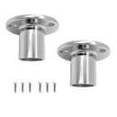 2pcs 316 Stainless Steel Yacht Boat Rail Fitting 1inch 90 Degree Round Stanchion