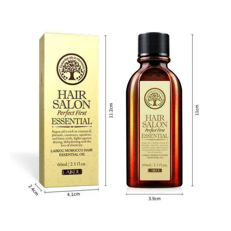 60ml Argan Oil Moisturizing Nourish Scalp Smooth Dry Hair B9J4 Treatment Re L1R3