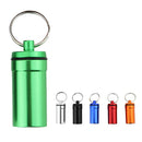 Lot 6x Waterproof Aluminum Medicine Pill Case Box Bottle Container Key Chain