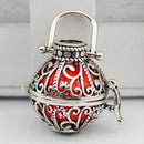 Diffuser Locket Pendant Aromatherapy Retro Essential Oil Perfume Mexico~Necklace