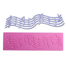 music note lace silicone mold mould fondant mat cake decorating tool Nd