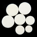 17Pcs/Set Leather Clarinet Replacement Pads 17.3mm 15.1mm 12mm 10mm White W