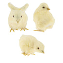 Set of 3 Mini Chicken Ornament Home Garden DIY Micro Landscape Ornament, Yellow