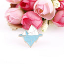 Antarctic iceberg brooch Enamel Pin buckle Metal Snow Mountain Brooch R3