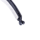Women Bling Rhinestone Decor Black Hair Holder Clip Banana Barrette:Black + Y2A7