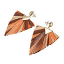Trendy Fashion Geometric Mixed Color Series Raffia Fringed Tassel Hanging E