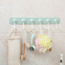 Self Adhesive Wall Hook Rail Coat Bag Key Bathroom Kitchen Towel Hanger Blue
