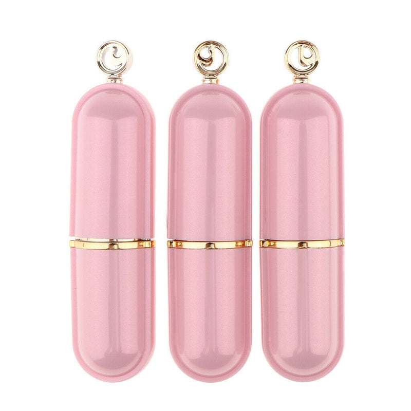 3pcs Empty Makeup Cosmetic Tubes Lipstick Lip Balm Container DIY Tools Pink