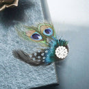 5X(Cute Peacock Feather Hair Clip C9D5)