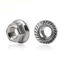 70pcs Stainless Steel M8\M6 \M5\M4\M3 Hex Flange Lock Nut Sliver