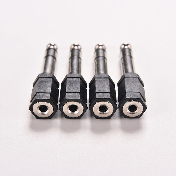 5x 6.5mm 1/4 Male to 3.5mm 1/8 Female Stereo Audio Mic Plug Adapter Mini Jack 3c