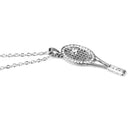 Tennis Racquet Racket & Crystal Ball Charm Pendant Necklace Sports Jewelry