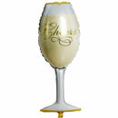 Large Birthday Party Balloons Set of 3 - Cake - Champagne, Bottle and Glass A2C8