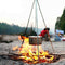 Camping Triangular Hanging Pot Bracket BBQ Rack Branch Picnic Ring Hook Set