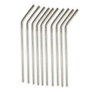 10 Pieces Reusable Metal Drinking Straws / Stainless Steel Straw - Curved