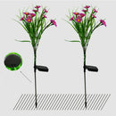 2pcs Solar Lights Ground Buried Light Waterproof Garden Flower Lamp (Pink) A
