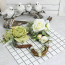 Creative Rattan Heart-Shaped Wedding Bouquet Of Flowers Rose Fresh Sen Knot