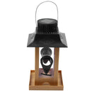 New Solar Parrot Feeder Led Light Bird Feeder Station Hanging Pigeon Crow P