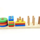 Wooden Shape Sorter Geometric Sorting Board Shape Recognition Stack Sort Board