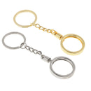 Metal Keychains Coin Keyring Souvenir Bitcoin Protector Key Ring 25mm Golden