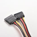 15 Pin SATA Male to SATA Female 1 to 2 Y Splitter Power Cabsp