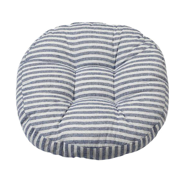 45cm Tatami Cushion Handmade Pillow Floor Chair Seat, Cotton, Blue Strips