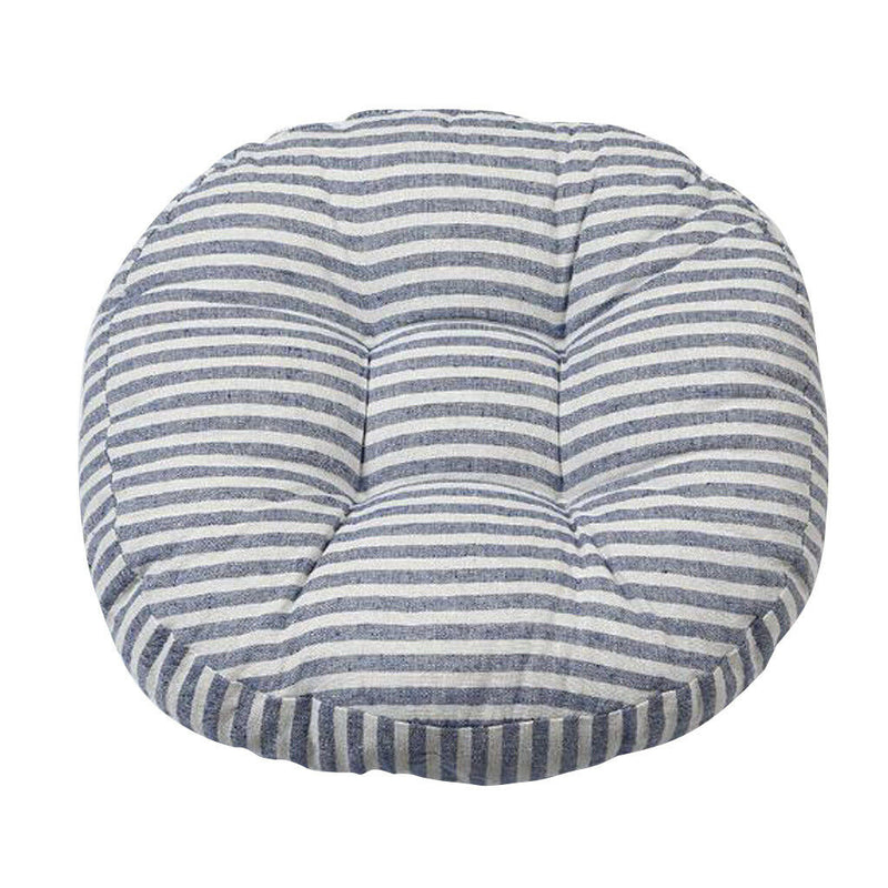 45cm Tatami Cushion Handmade Pillow Floor Chair Seat, Cotton, Blue Strips