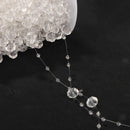 1 Roll of Crystal Beads Strands Chain Garland for Party Wedding Decor 30m