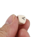 200PC Natural Mixed A-Z Alphabet/ Letter Square Wood Beads 10x10mm(3/8"x3/8 B2E8