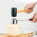 Stainless Steel Coconut Shell Opener Puncher Tool Hammer Kit Kitchen Gadget