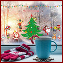 Christmas Glass Wall Stickers Santa Claus Tree Decals Decoration Ornaments