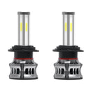 2PCS 6 Sides LED Headlight Kit H7 High Low Beam DOB LED Bulb Car Lighting 3