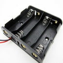 4x Quad Battery Clip Holder 4x18650 Plastic Battery Holder Case Box Wired lot