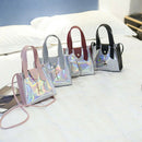 Pu Tote Bag Small Purses And Handbags Rainbow Mini Transparent Shoulder MessH5L6