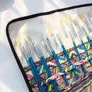 Artist Paint Brushes Storage Case Roll Up Pen Holder Canvas Bag Organizer