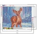 5D DIY Diamond Painting Animals Full Round Drill Rhinestone (Deer) A