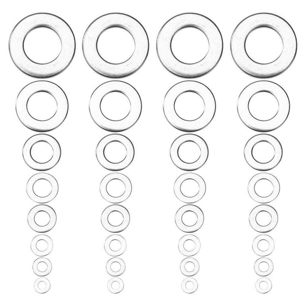 360pcs/box 8 Sizes Stainless Steel Flat Machine Washer Gaskets Assortment A#S