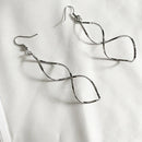 Fashion Double Loop Drop Earrings For Women Long Wave Dangle Earrings State S8N7