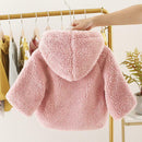 Baby Girl Kids Clothes Fleece Thicken Hoodie Crossbody Bag (Pink 12-18M)