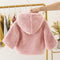 Baby Girl Kids Clothes Fleece Thicken Hoodie Crossbody Bag (Pink 12-18M)