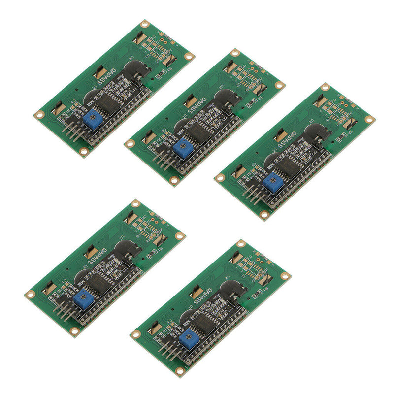 5Pcs 1602 16x2 Character LCD Display Module with IIC/I2C Serial Interface