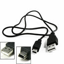 1PC Black PVC USB 2.0 Male to Mini 5 Pin B Data Charging Cable Cord Adapter DS