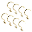 Set of 8 Brass Snooker Table Side Rail Rest Hook Billiard Bridge Stick Hanger