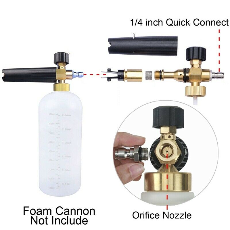 Foam Cannon Orifice Nozzle Tips, High Replacement Thread Nozzle for Snow Fo
